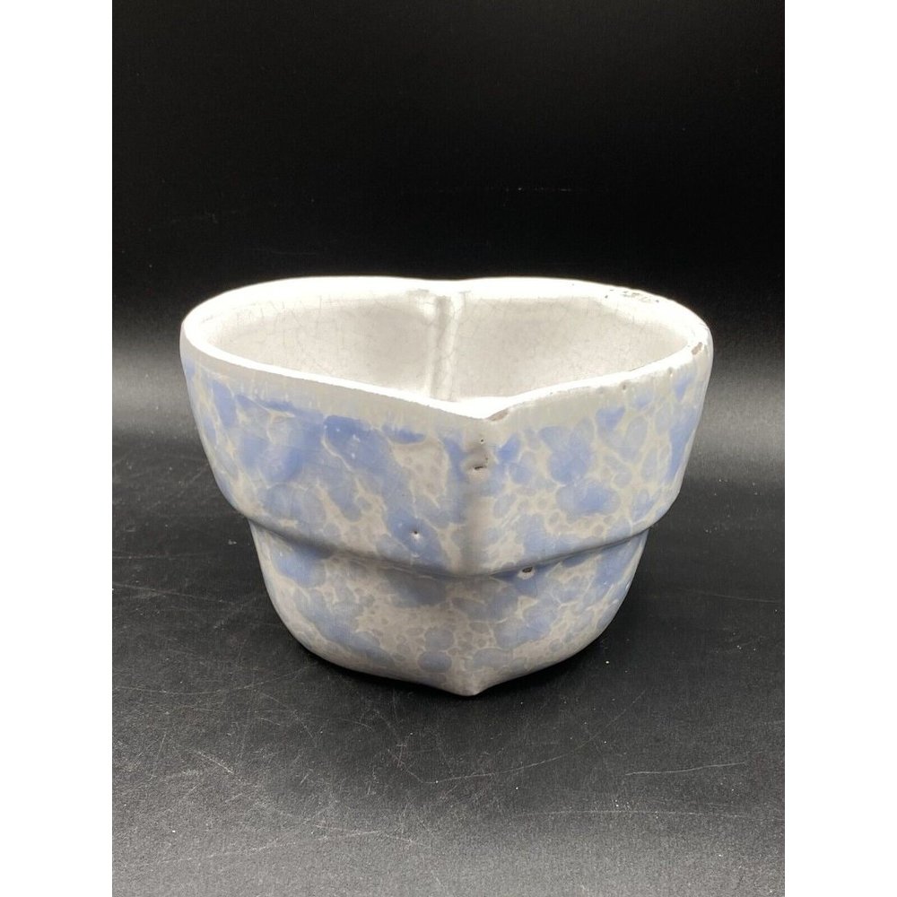 Heart Shape Bowl Vermont Bennington Potters Morning Glory Baby Blue